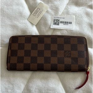 Louis Vuitton Clemence Damier Ebene zippy wallet